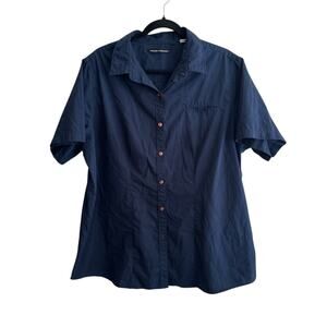 Waraire for McDonalds Button Up Short Sleeve Uniform Work Shirt 2XL Navy